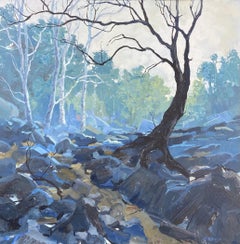 Turning point - 21st century Contemporary landscape Painting of a landscape