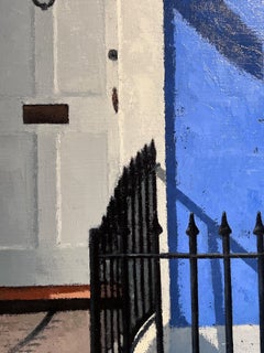 Blue House - London cityscape impressionism painting -  contemporary artwork