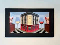 Chelsea Pig - zeitgenössische Kunstwerke - Originales surrealistisches 3D-Gemälde