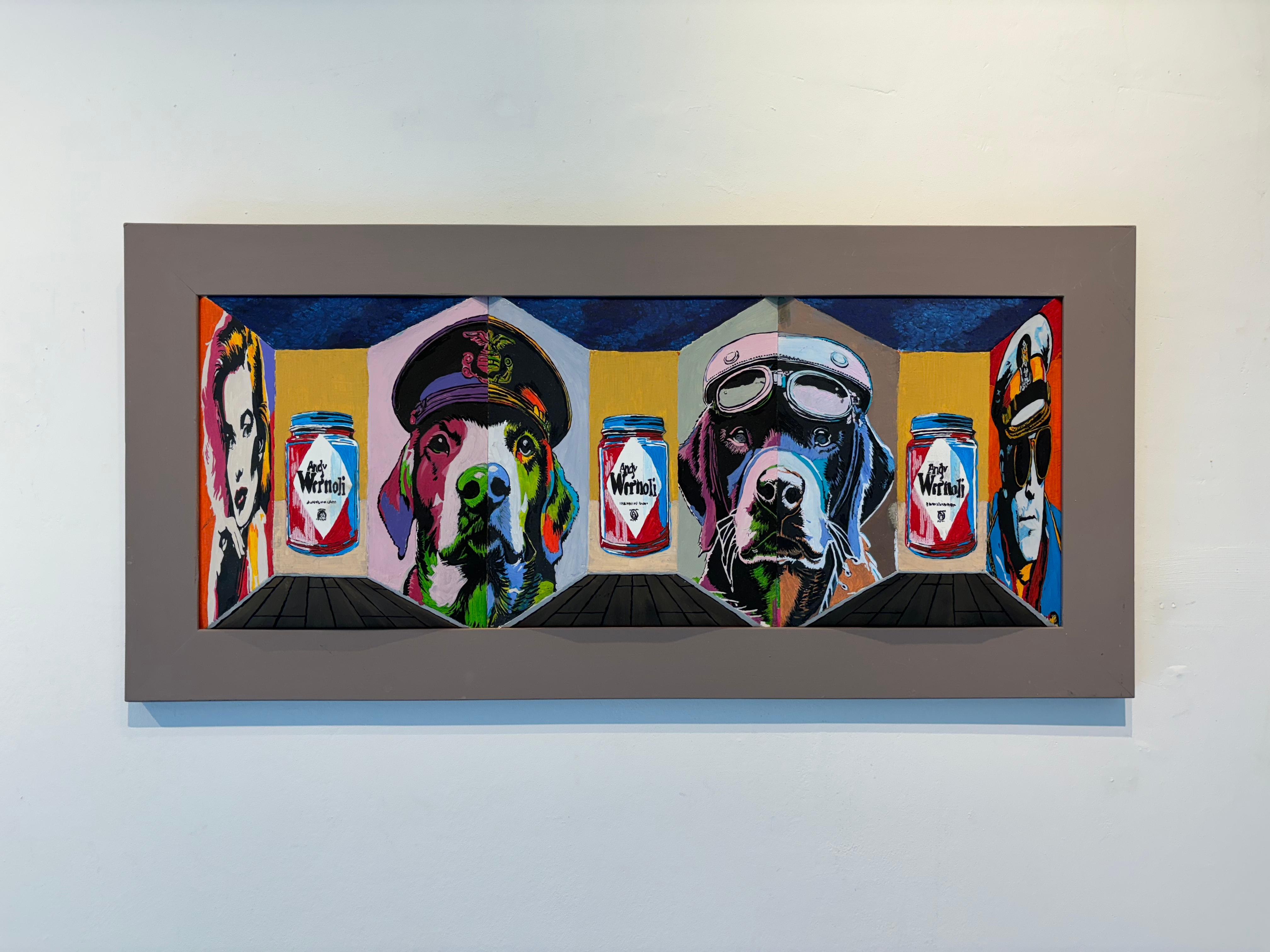Hommage à Andy Warhol I - Peinture originale surréaliste en 3D - art contemporain en vente 1