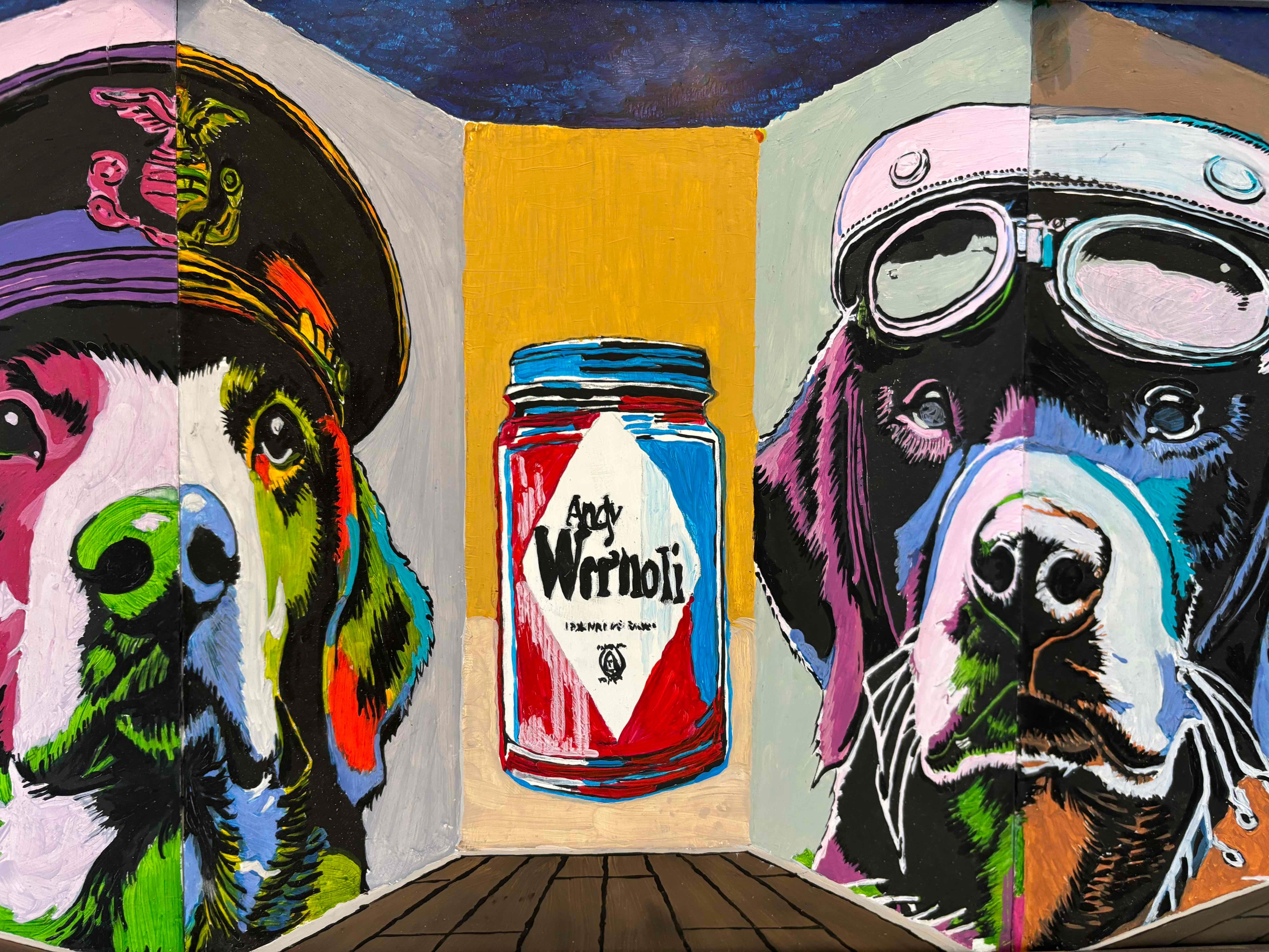 Homage to Andy Warhol I - Original 3D surrealistic painting - contemporary art For Sale 1