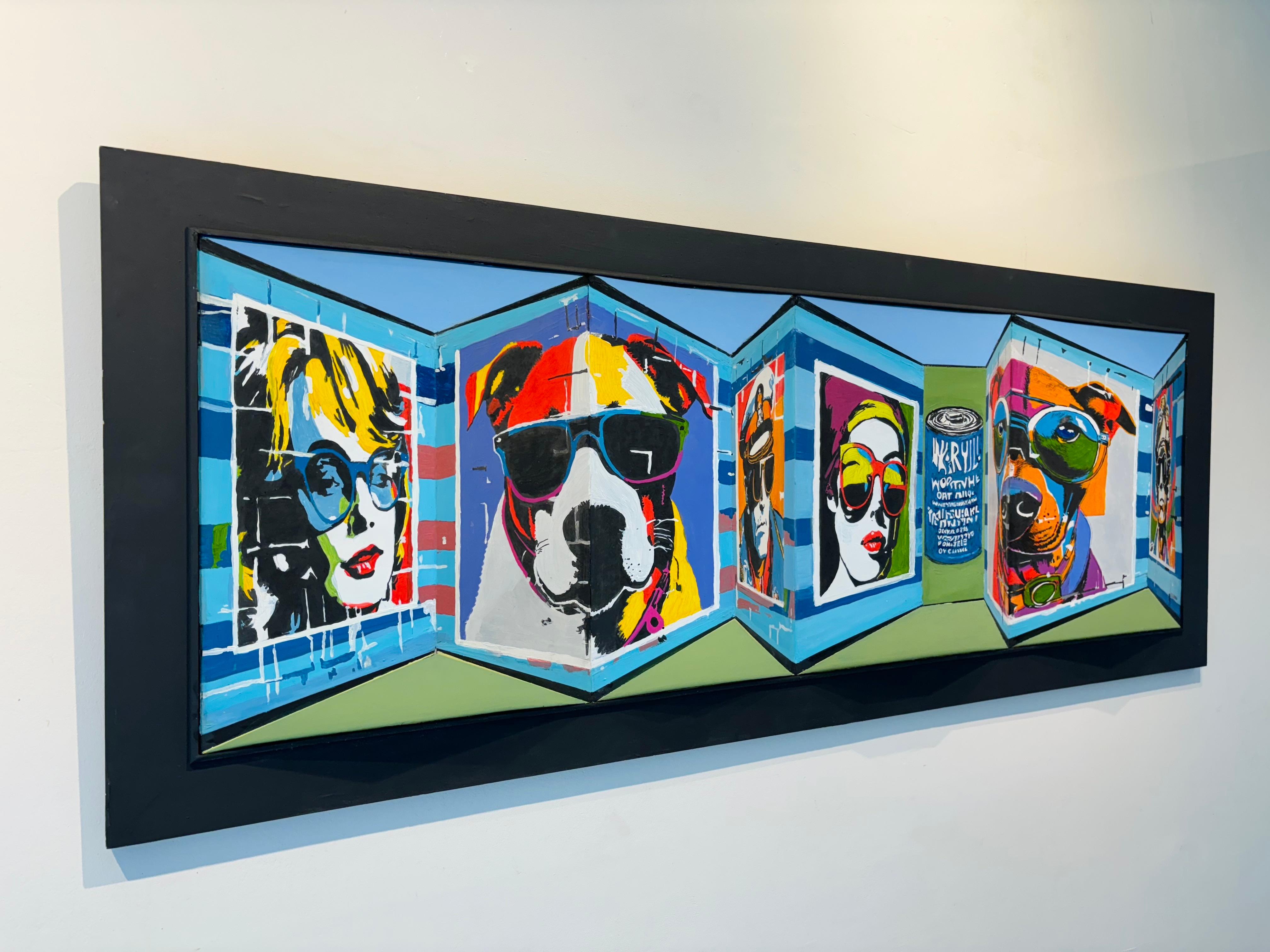 Hommage an Andy Warhol II - Zeitgenössische Kunst -  Originales surrealistisches 3D-Gemälde im Angebot 3