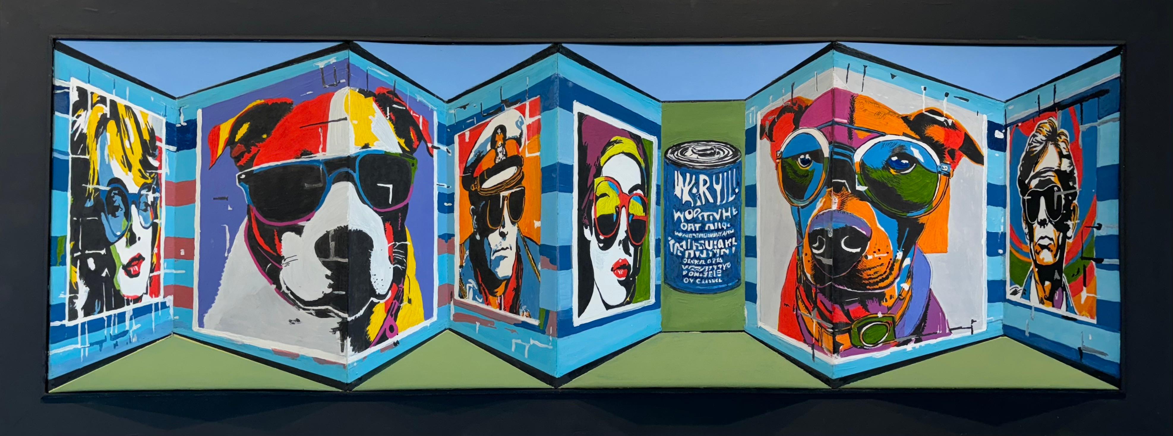 Homenaje a Andy Warhol II - arte contemporáneo -  pintura surrealista original en 3D