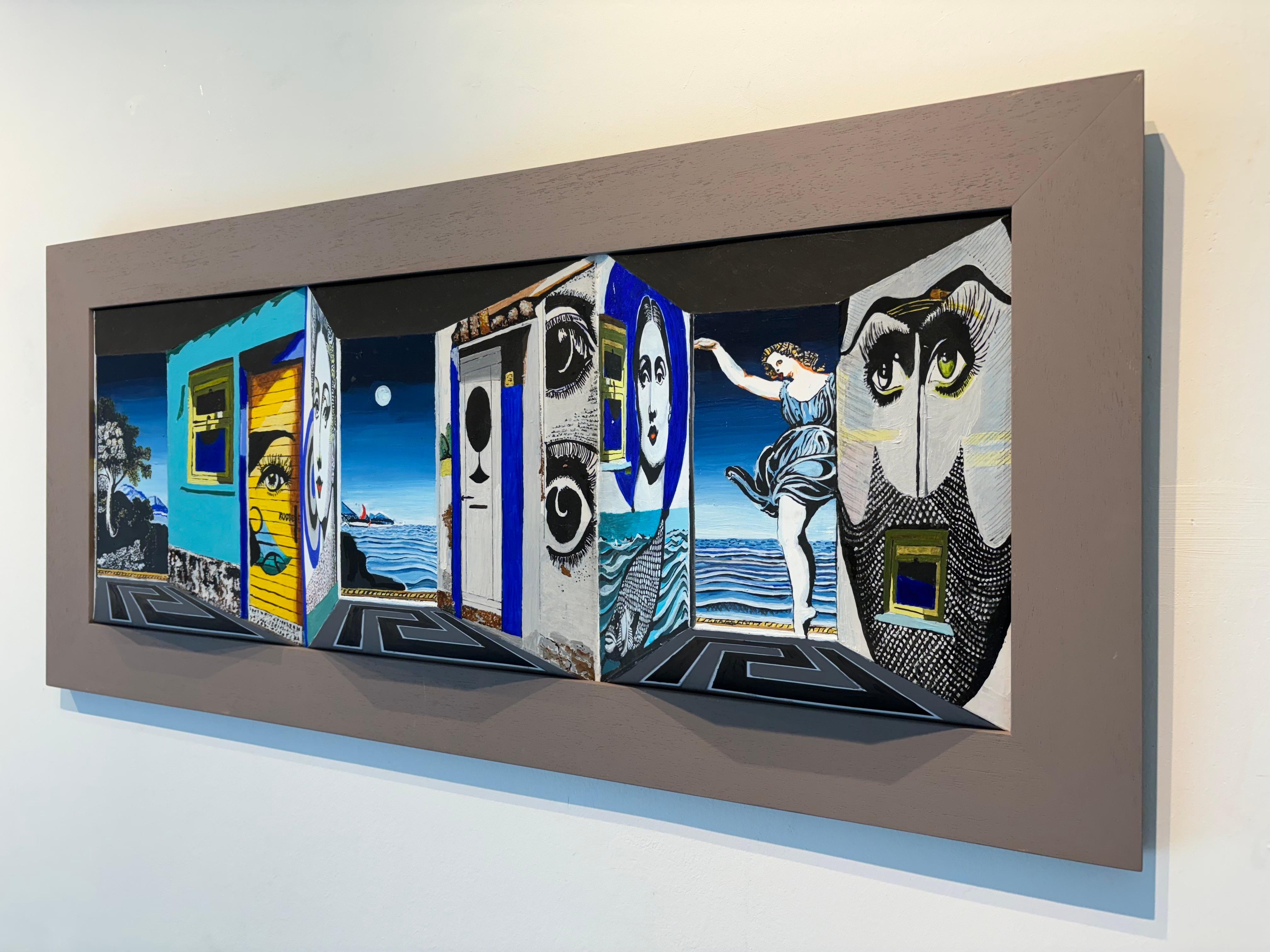 Homage to Fornasetti - contemporary artwork -  original 3D surrealistic painting For Sale 2
