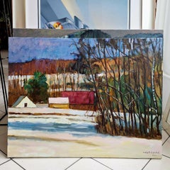 At the Forest’s Edge - Oil on Canvas Landscape Painting by Contemporary Artist