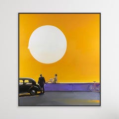 Ein Fahrrad – Zeitgenössisches Ölgemälde auf Leinwand, Figurative realistische Malerei, Polnische Kunst