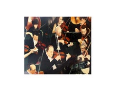 An orchestra - Oil on canvas, Figurative realist painting, Music, Polish art