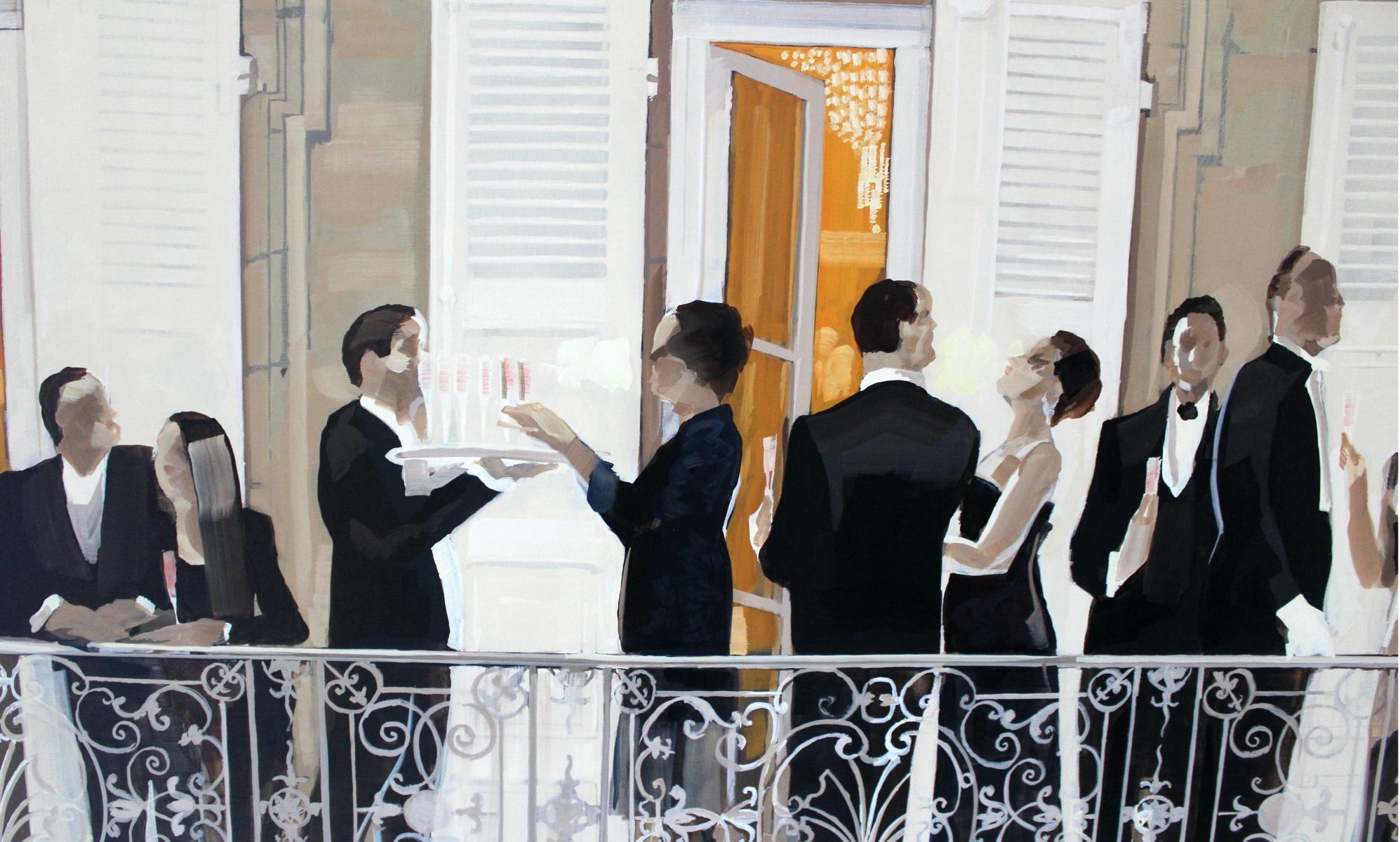 Balcony - Painting by Marek Okrassa