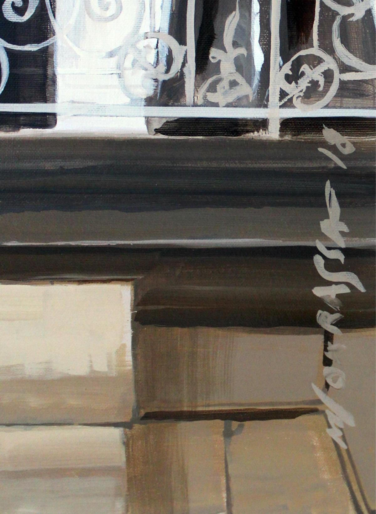 Balcony - Realist Painting by Marek Okrassa