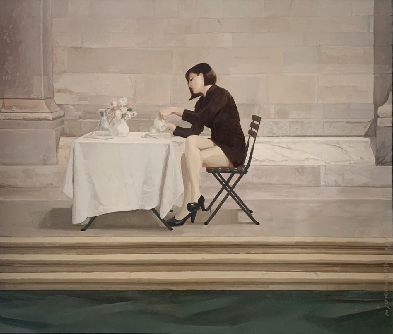 Marek Okrassa Saint Tropez Oil on canvas, Figurative realist