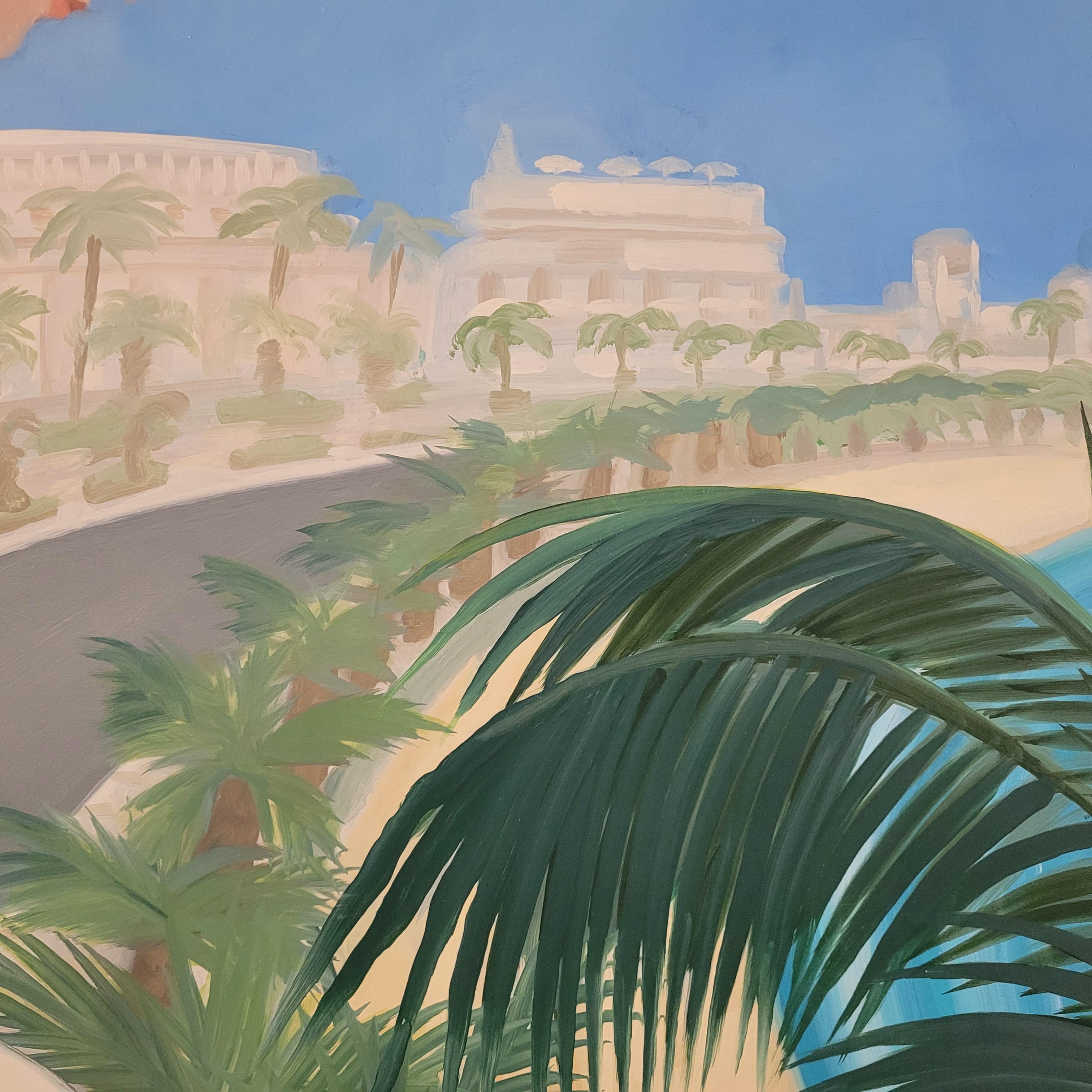 Saint Tropez - Óleo sobre lienzo, Pintura figurativa realista, Arte polaco en venta 3