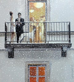 Snow - XXI century, Figurative realist oil painting