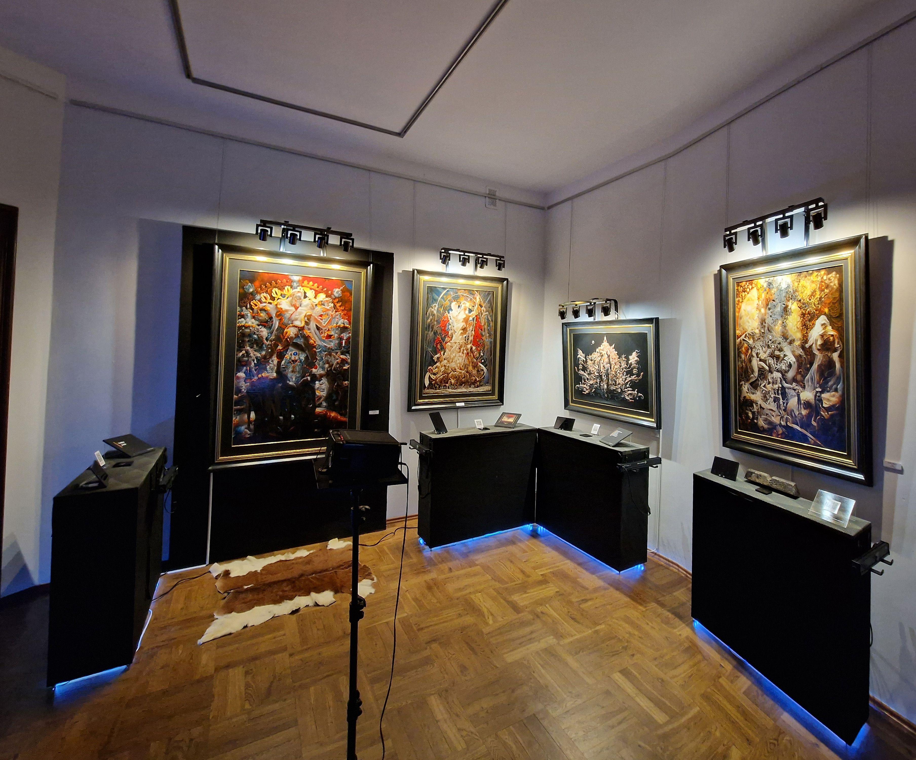 SATOR AREPO OPERA TENET, Gemälde, Öl auf Leinwand (Surrealismus), Painting, von Marek Pekacz