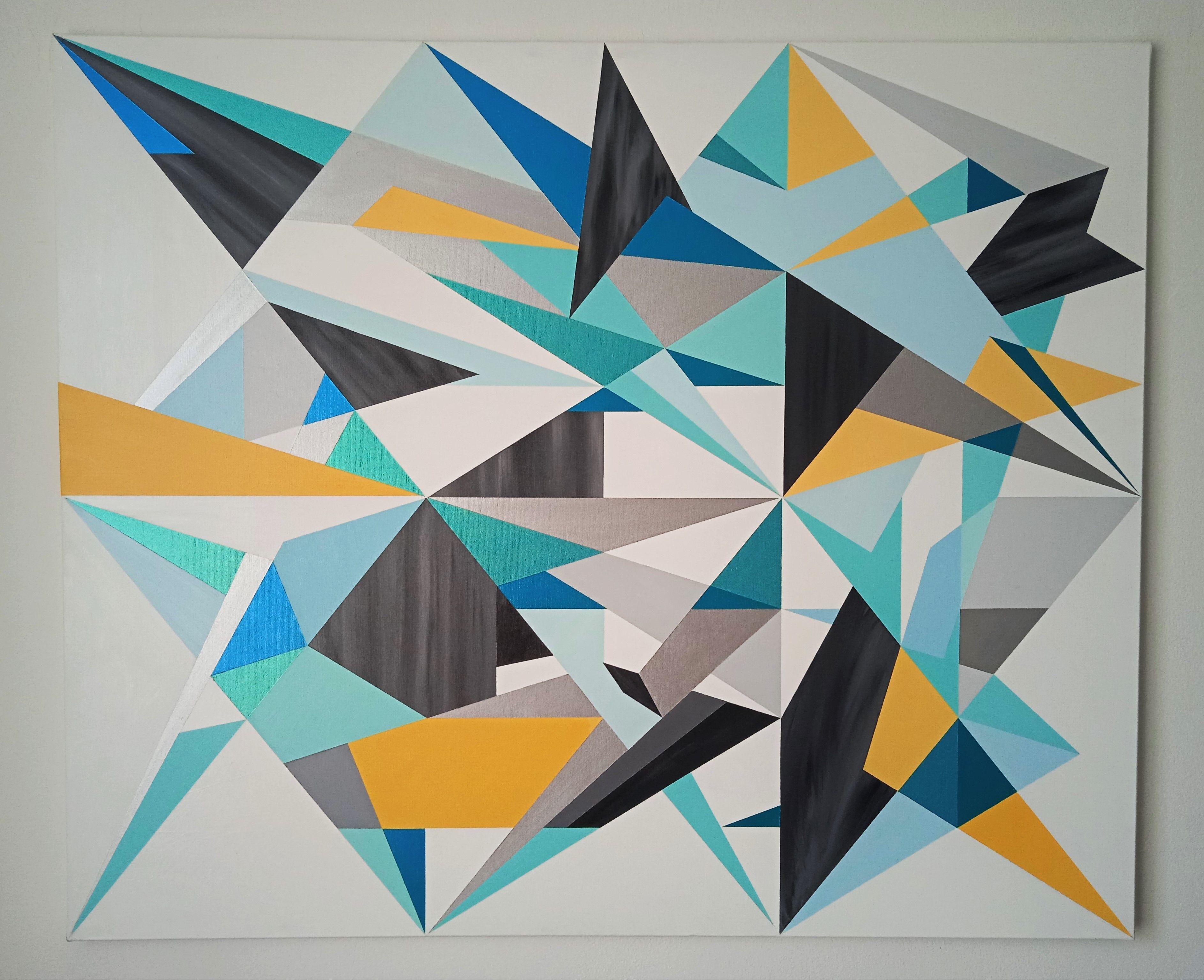 Geometria 2, Pittura, Acrilico su tela - Painting di Marek Uhlir