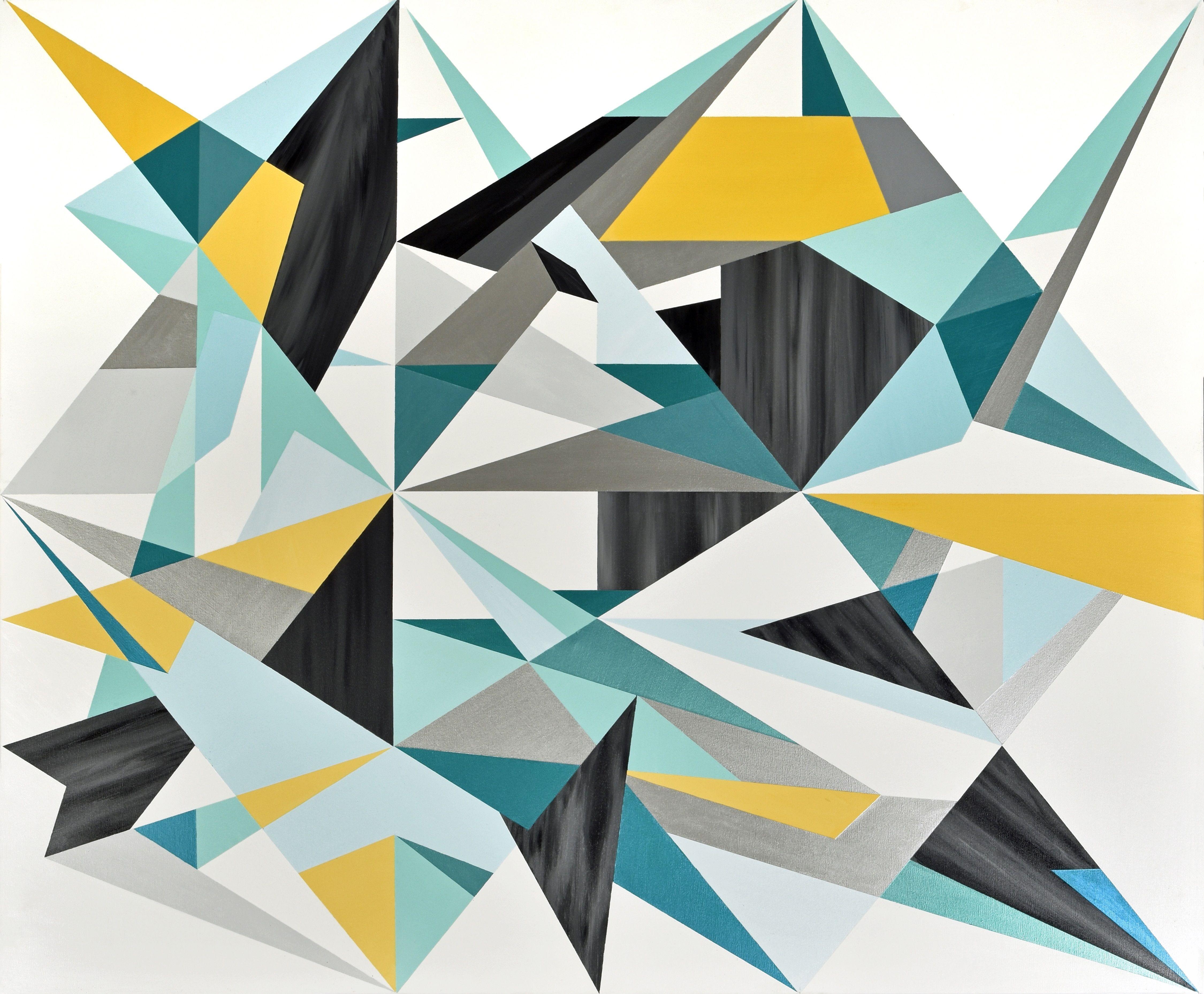 Abstract Painting di Marek Uhlir - Geometria 2, Pittura, Acrilico su tela
