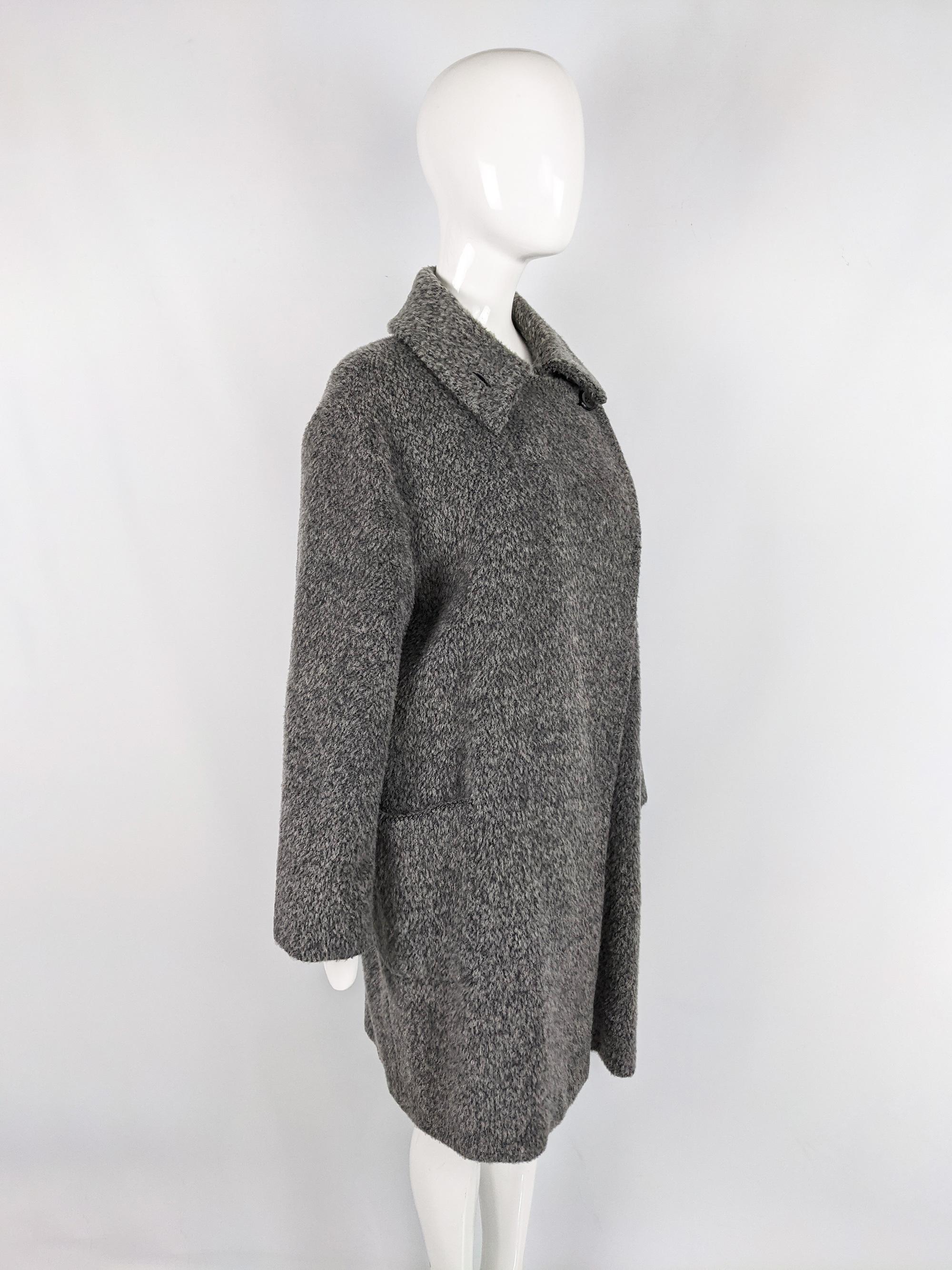 Marella by Max Mara Vintage Grey Mohair, Virgin Wool and Alpaca Long ...