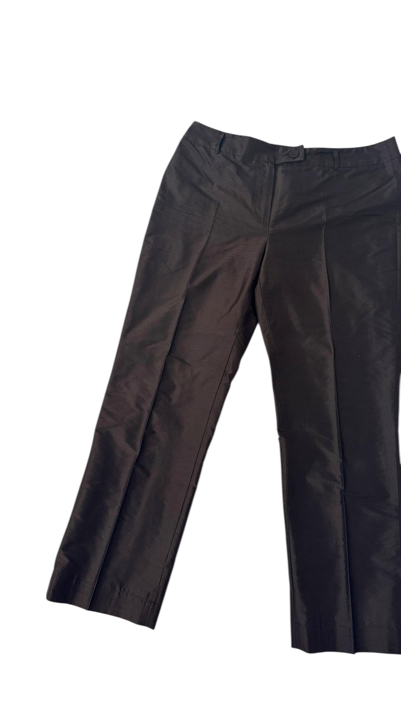 Marella Made in Italy Klassische Hose aus reiner Seide (Black) im Angebot