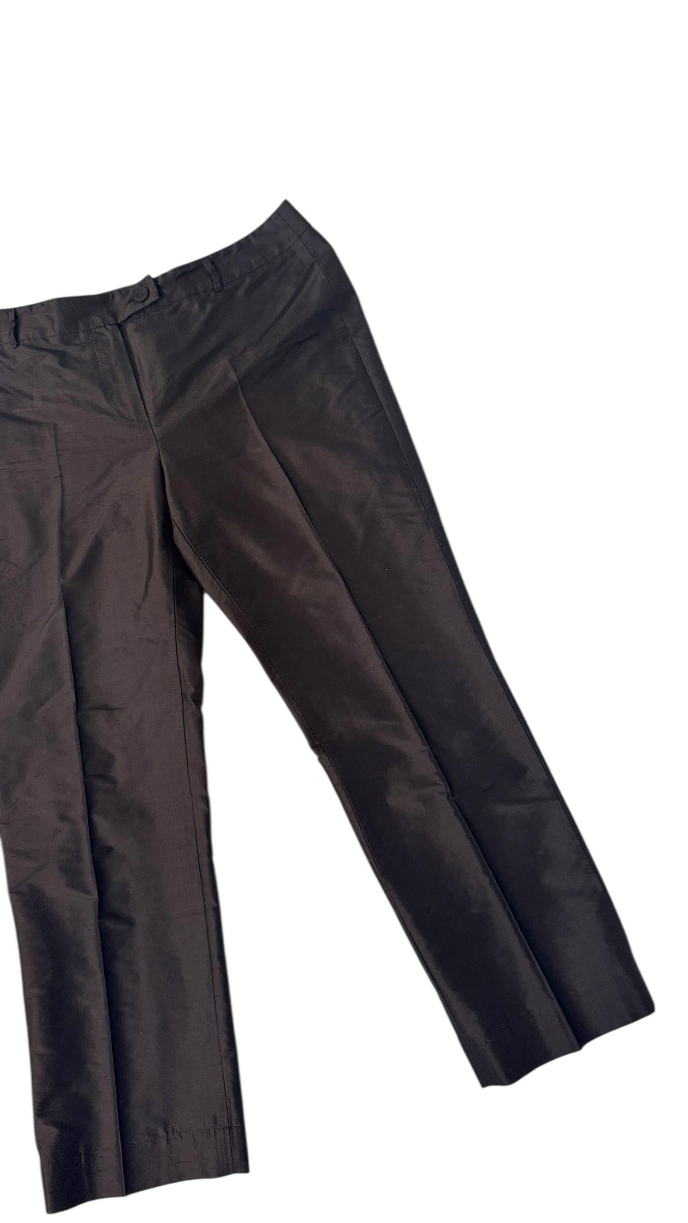 Marella Made in Italy Klassische Hose aus reiner Seide im Zustand „Gut“ im Angebot in Milano, IT