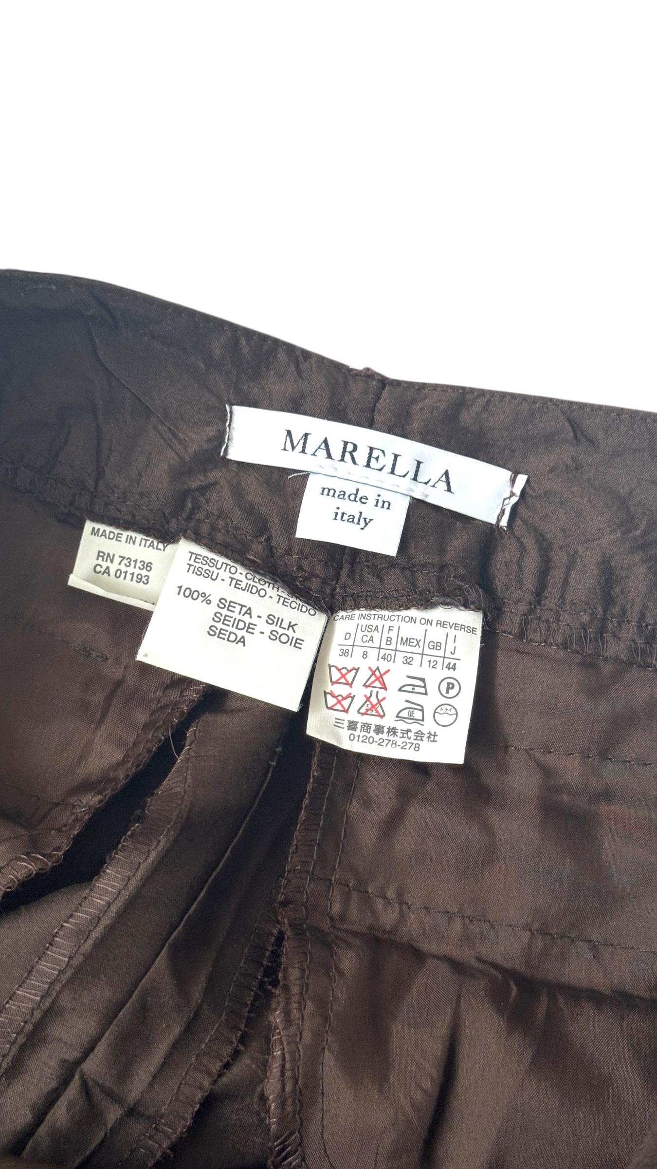 Marella Made in Italy Klassische Hose aus reiner Seide im Angebot 1