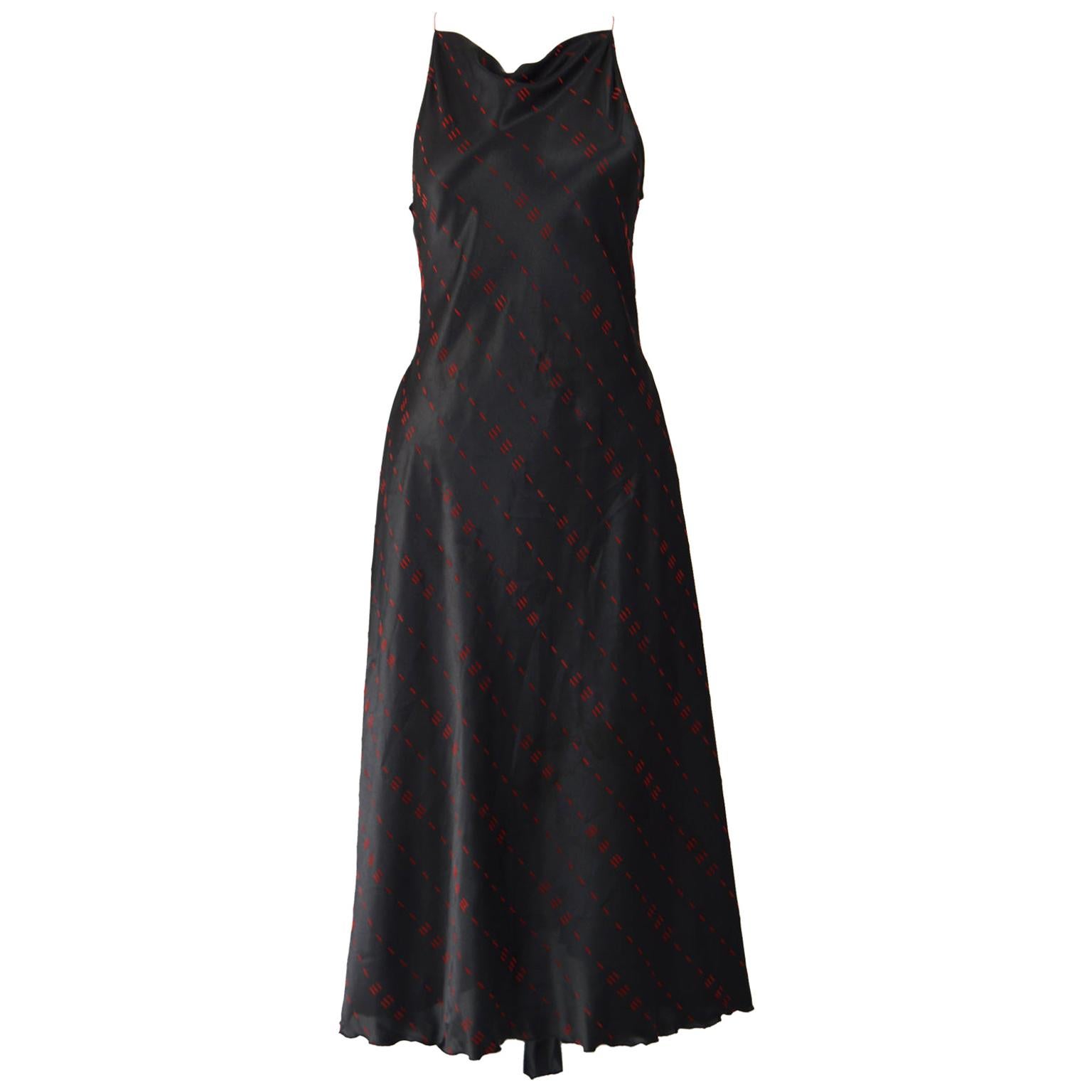 Marella Vintage Schwarz Bias Cut Abendkleid