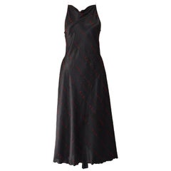 Marella Vintage Black Bias Cut Evening Dress