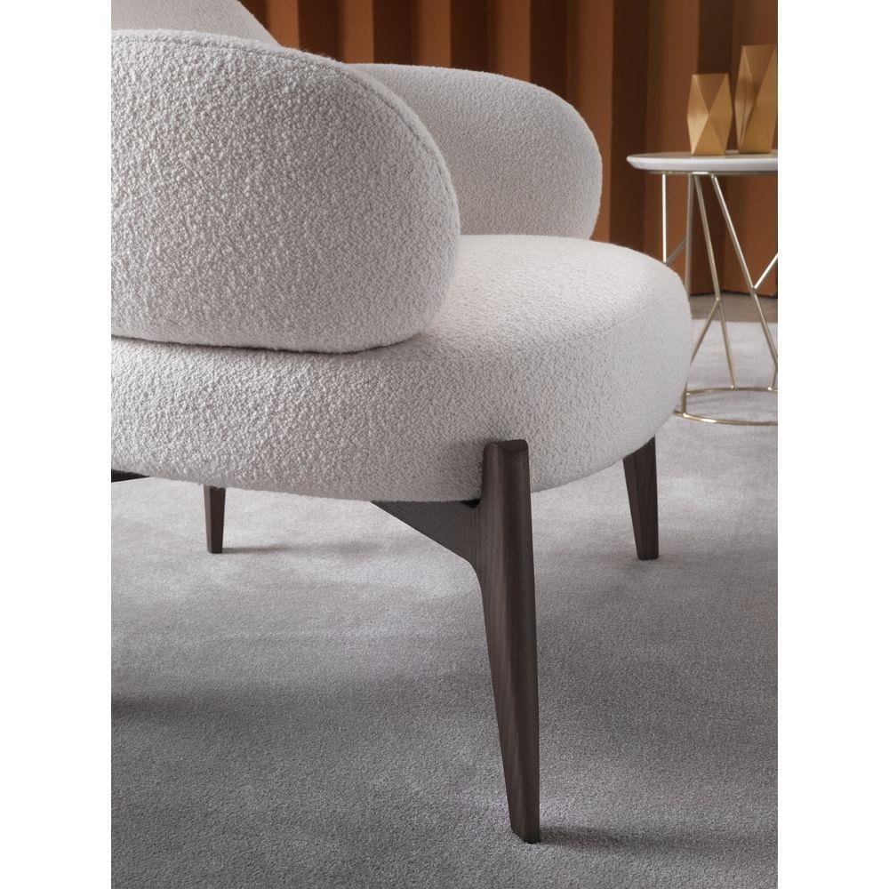 Modern Floor Sample Marelli Sign Armchair By Paolo Salvade in Boucle Upholstery 