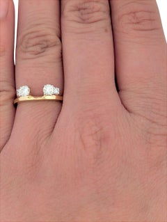 Maren  14K Yellow Gold Wrap Ring, 0.50 CTW Natural Diamonds, Crossover Diamond