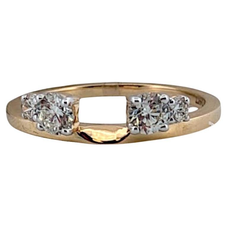 Maren  14K Yellow Gold Wrap Ring, 0.50 CTW Natural Diamonds, Crossover Diamond For Sale
