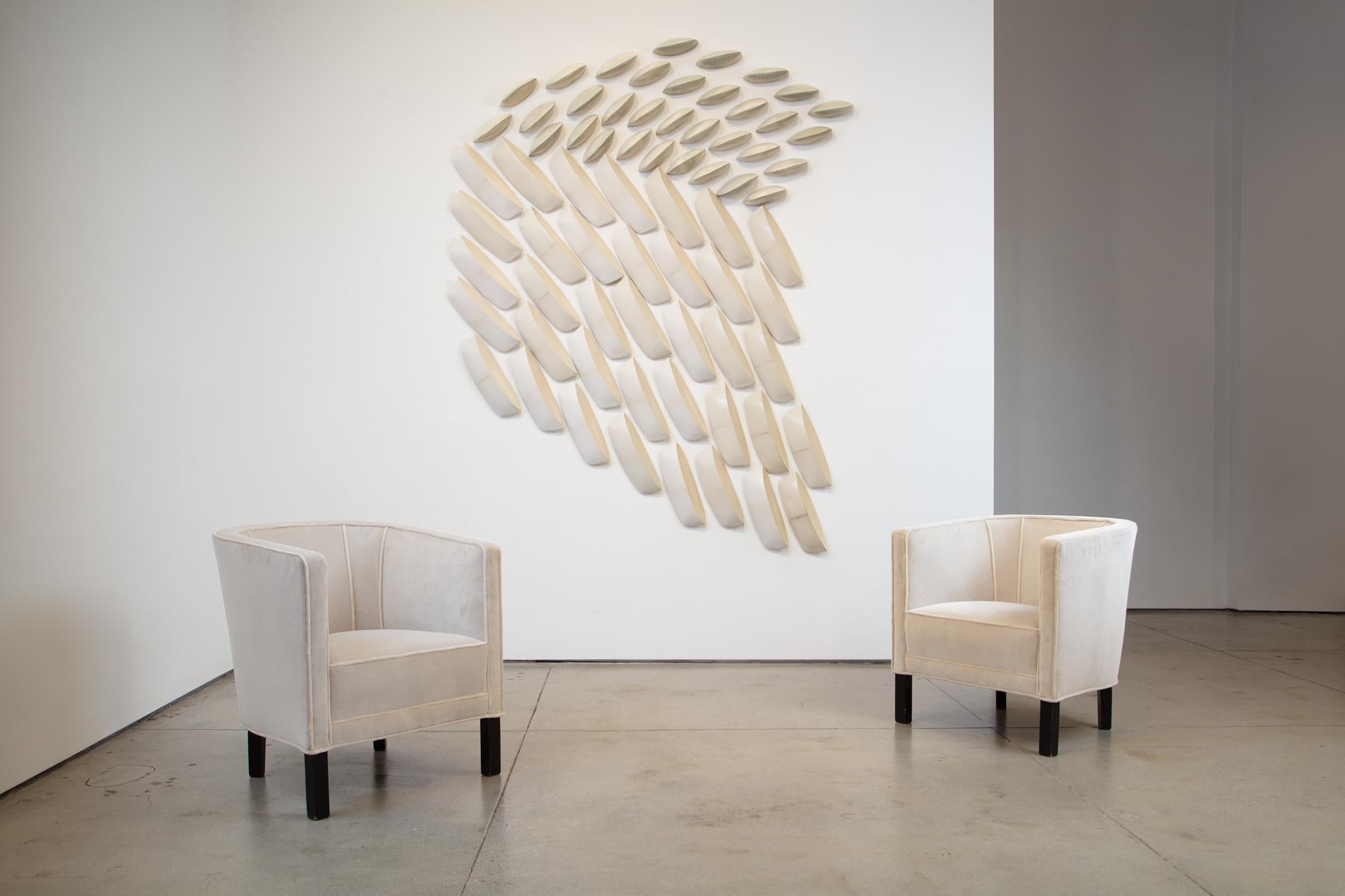 Convergence III - Gray Abstract Sculpture by Maren Kloppmann