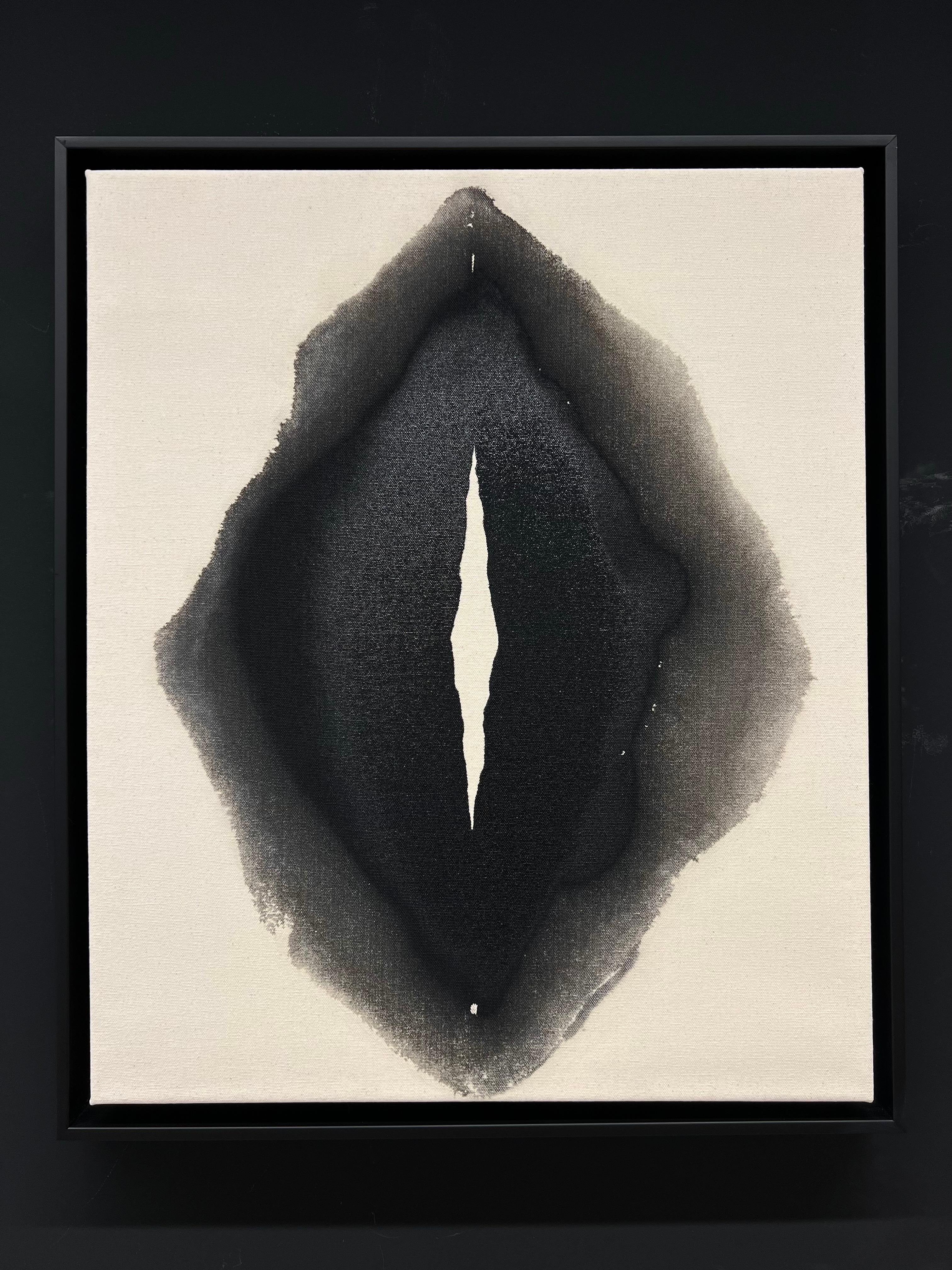 ABSTRACT Artwork Black Circle Light Contemporay Artist Mareo Rodriguez Void III For Sale 6