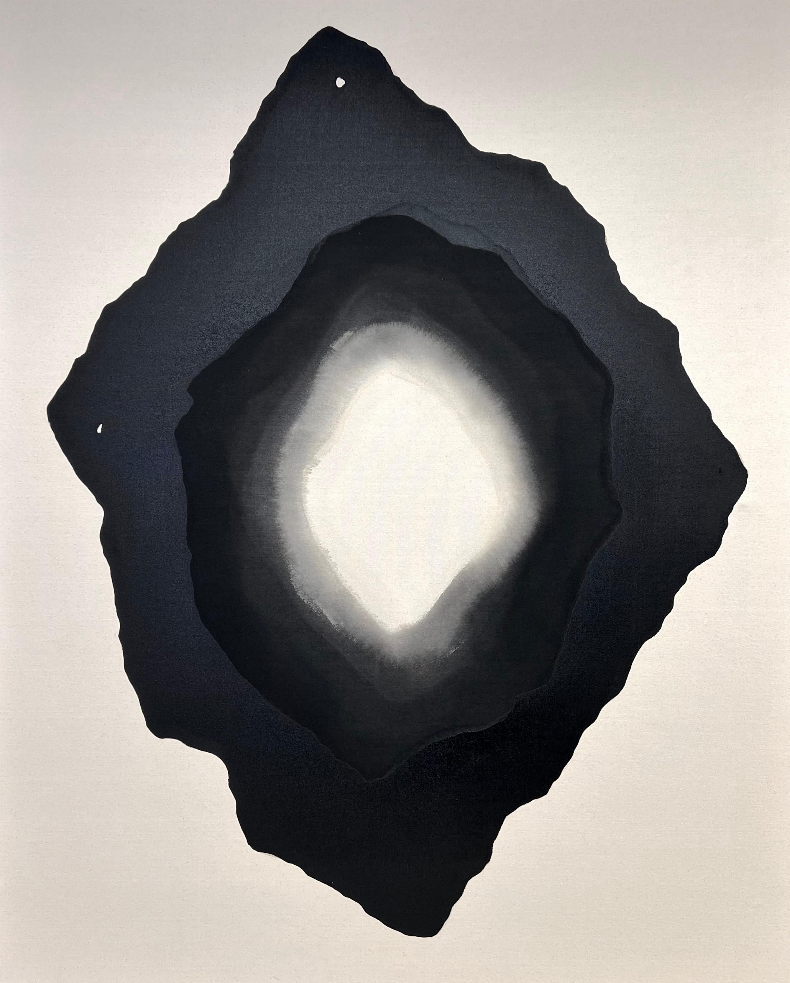 Œuvre d'art abstraite Dark Circle Light de l'artiste contemporain Mareo Rodriguez Void 4