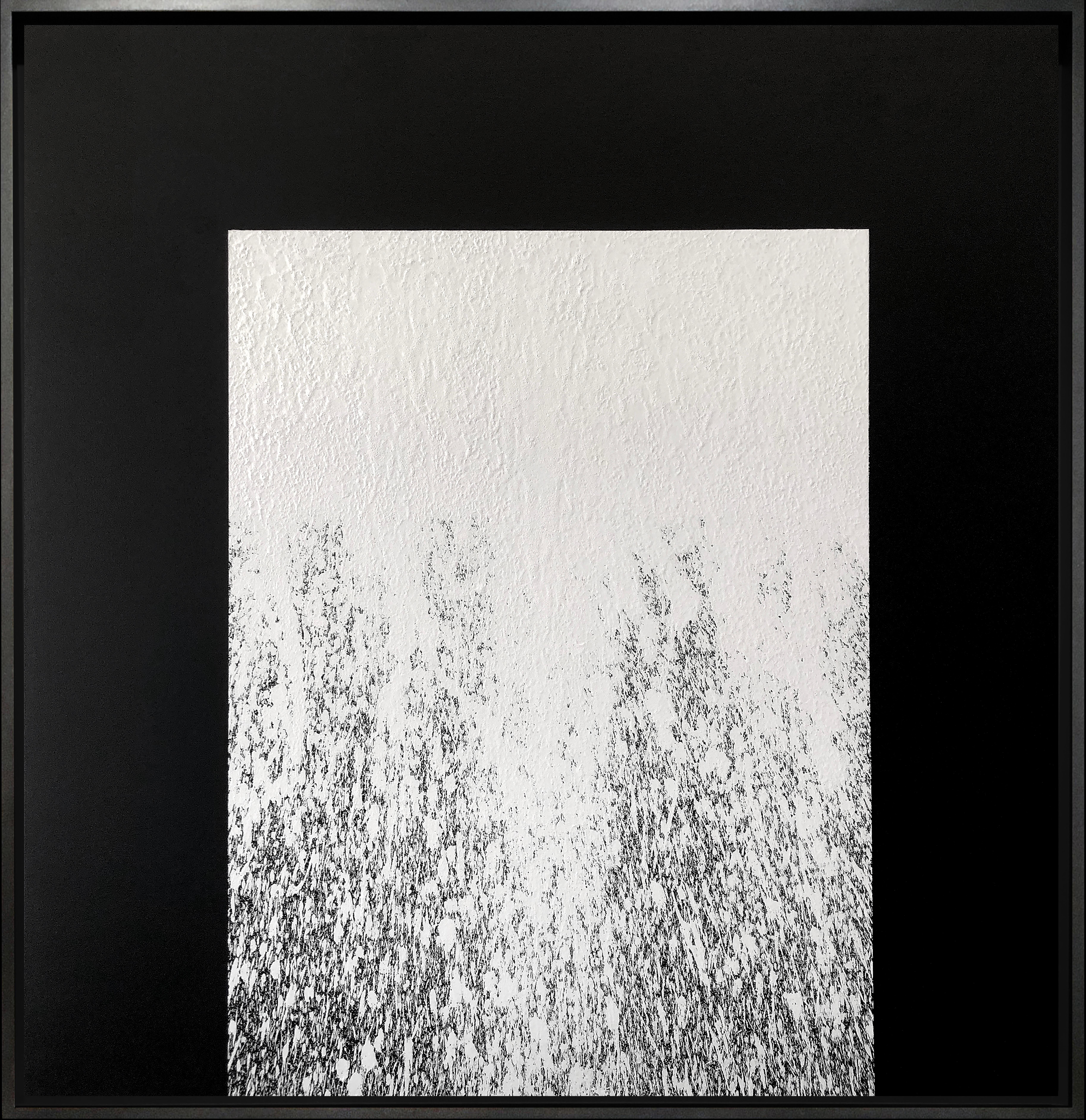 ABSTRACT Artwork Dark White Snow Contemporay Artist Mareo Rodriguez For Sale 3