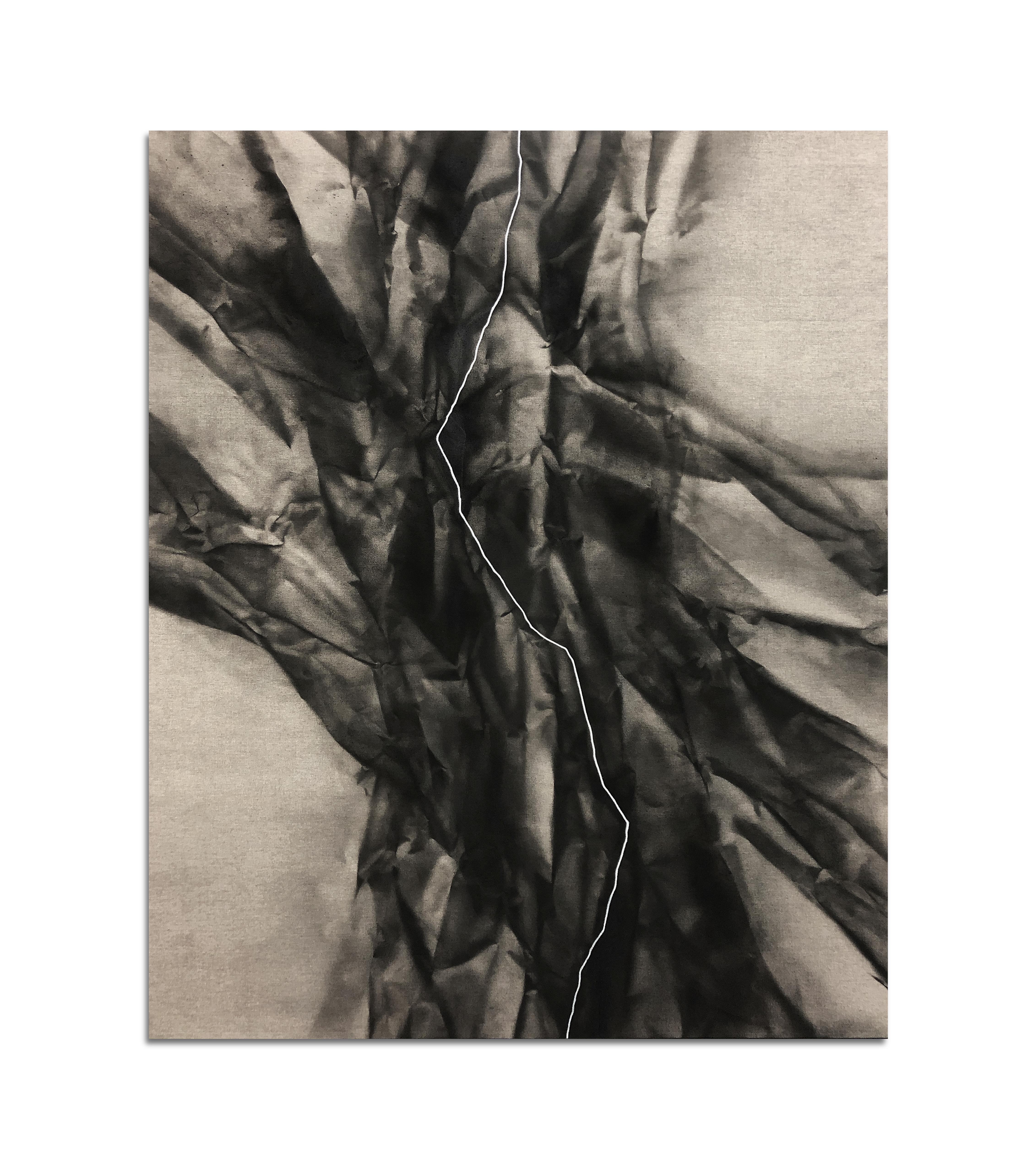 ABSTRACT Artwork Ray Dark Lines Contemporay Artist Mareo Rodriguez For Sale 4