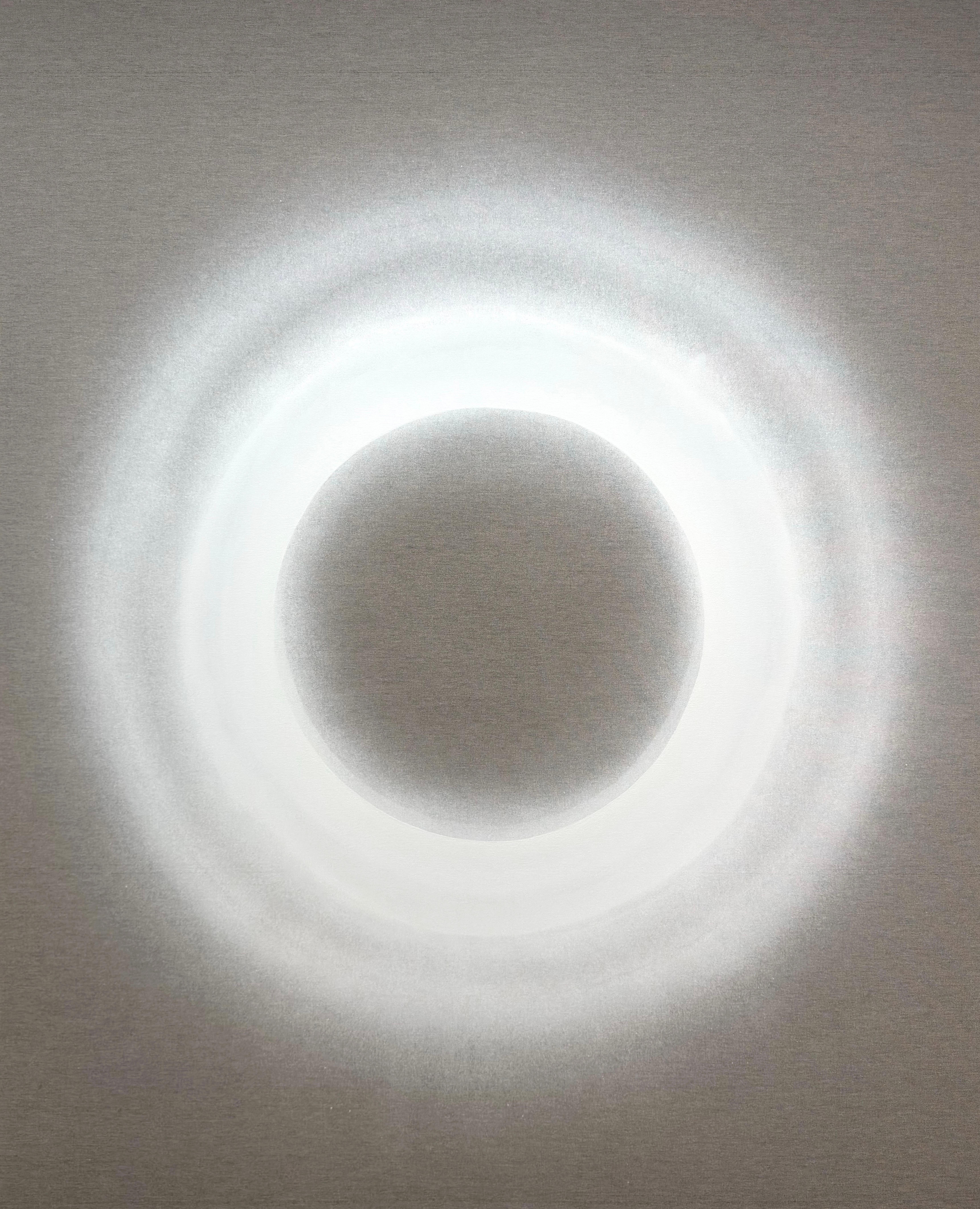 ABSTRACT Opera d'arte Cerchio bianco Luce Contemporanea Artista Mareo Rodriguez Void 10
