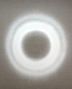 ABSTRACT Opera d'arte Cerchio bianco Luce Contemporanea Artista Mareo Rodriguez Void 10