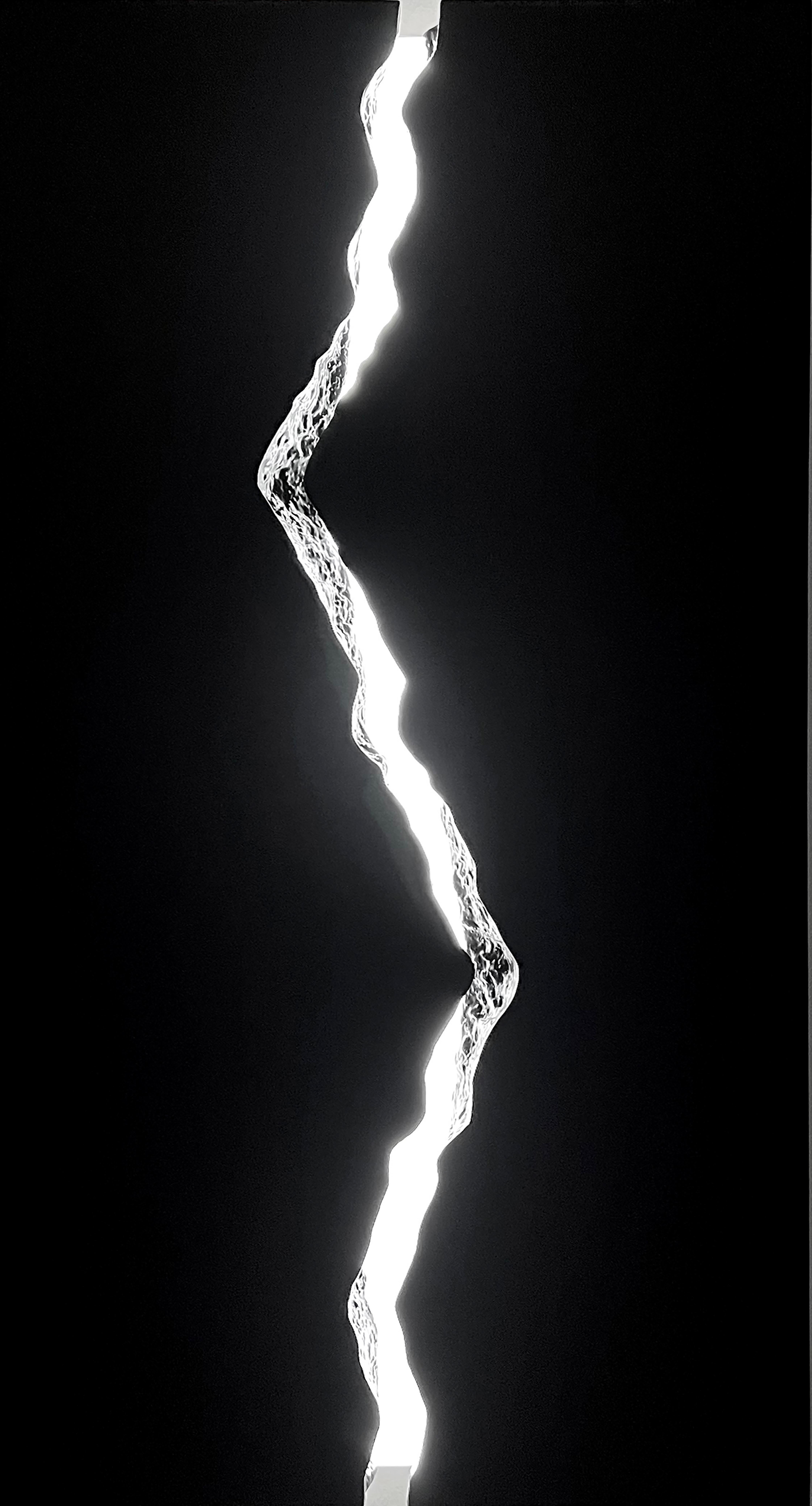 Sculpture abstraite Resine noire claire Ray Contemporay Artiste Mareo Rodriguez en vente 3