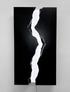 SCULPTURE Abstract Light Black Resine Ray Contemporay Artist Mareo Rodriguez