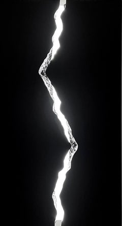 ESCULTURA Abstracta Luz Negro Resina Rayo Contemporáneo Artista Mareo Rodriguez