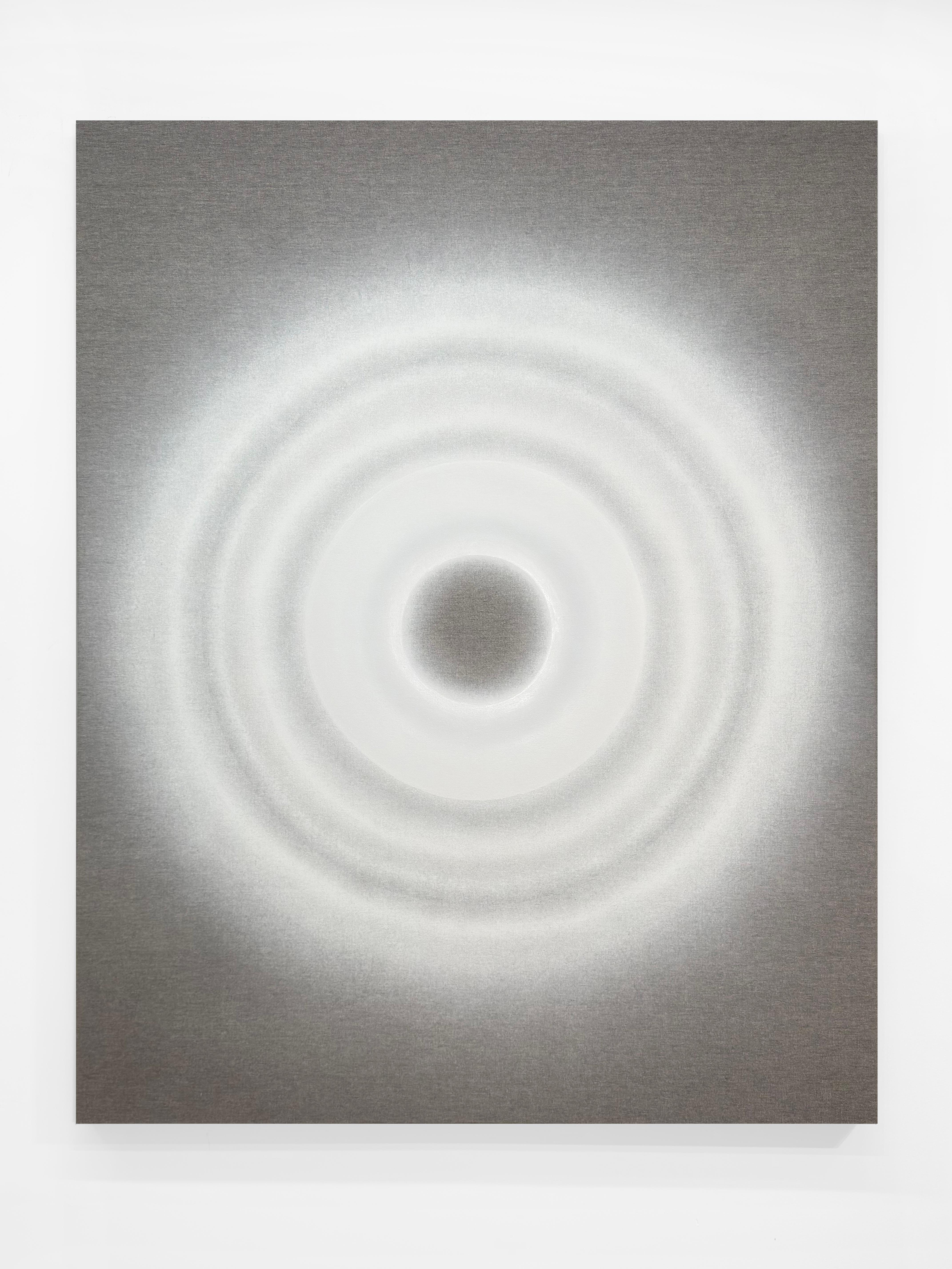 Mareo - Abstrakte konzentrische Kreise, Zeitgenössische Malerei Acryl auf Leinwand
