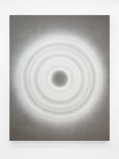 Mareo - Cercles concentriques abstraits, peinture contemporaine acrylique sur toile