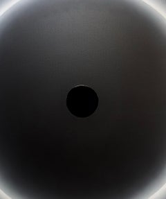 Mareo - The Eclipse White, peinture contemporaine minimaliste géométrique et abstraite