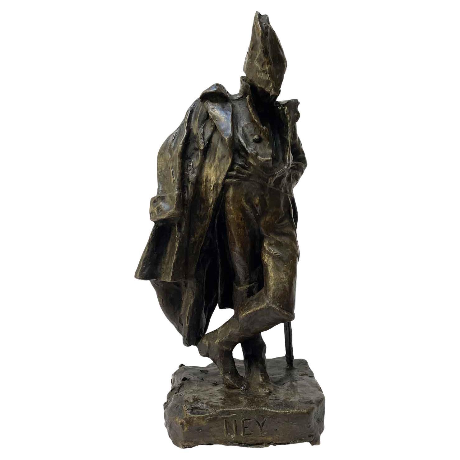 Mariscal Ney Escultura Napoleónica de Bronce Siglo XX según Giuseppe Grandi en venta