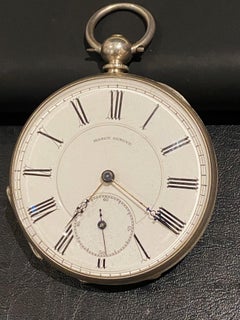 Maret Geneve (Swiss) Antique XIXc 48mm Solid Silver Open Face Pocket Watch