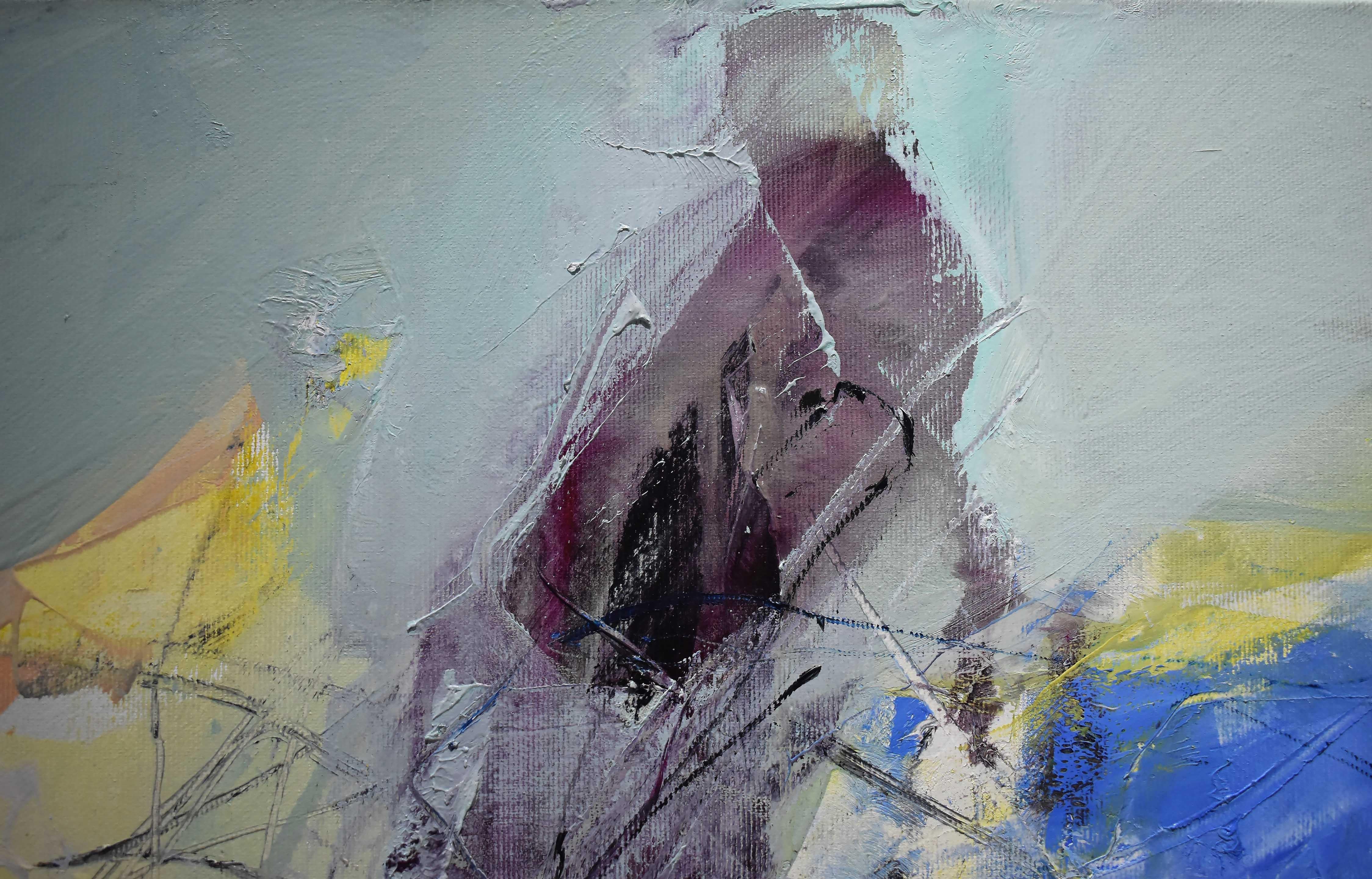 In Relief, Margaret Asatrian weaves an emotional tapestry through abstraction, layering fluid strokes of oil on canvas with instinctive energy and grace. The composition radiates with tension and release, anchored by expressive lines and gestural