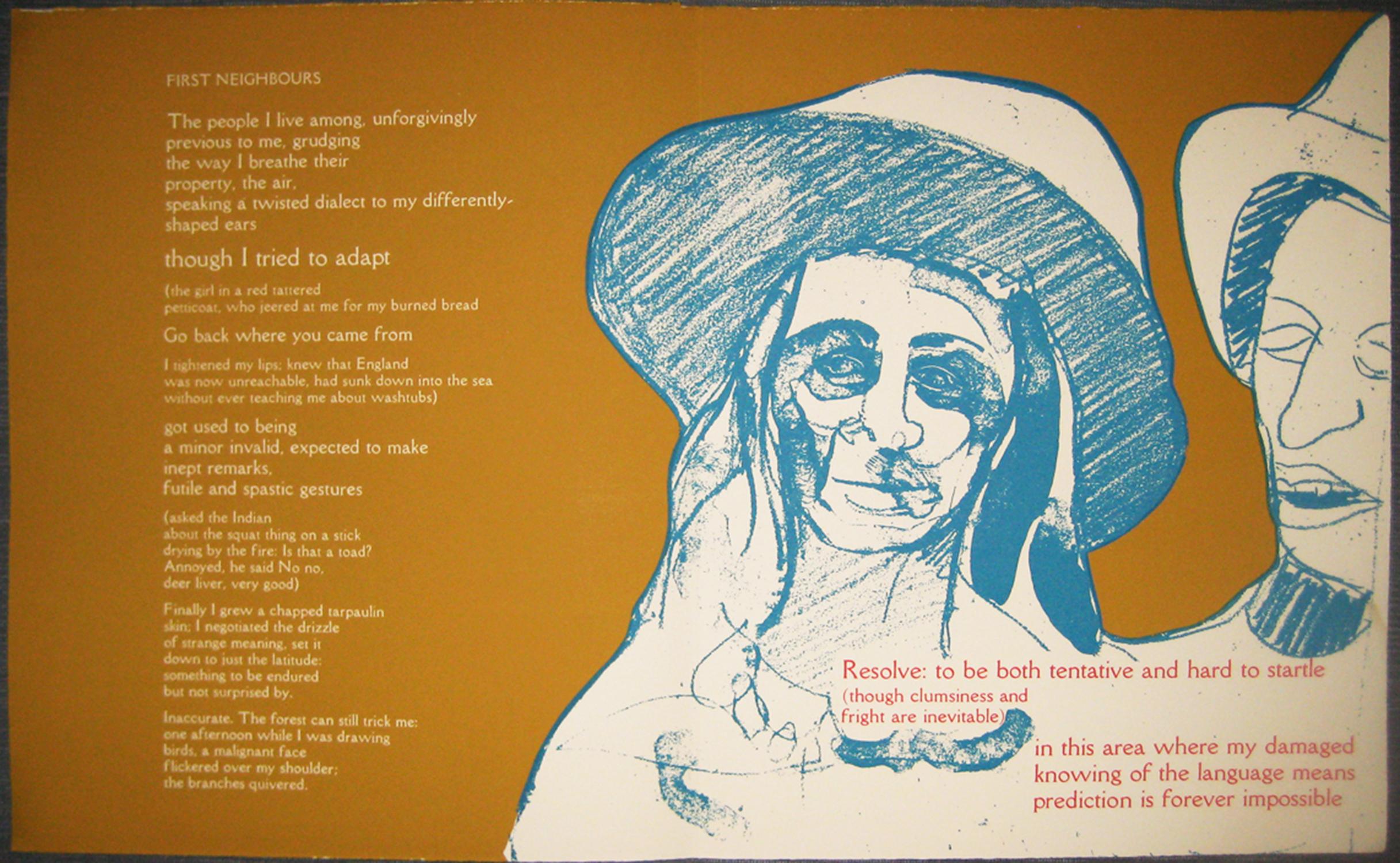 Eine seltene und originale illustrierte Folio-Ausgabe von The Journals of Susanna Moodie, Margaret Atwoods wohl schönstem Werk der Poesie. Darin nimmt sie die Stimme von Susanna Strickland Moodie an, einer Engländerin, die in die ländliche Gegend