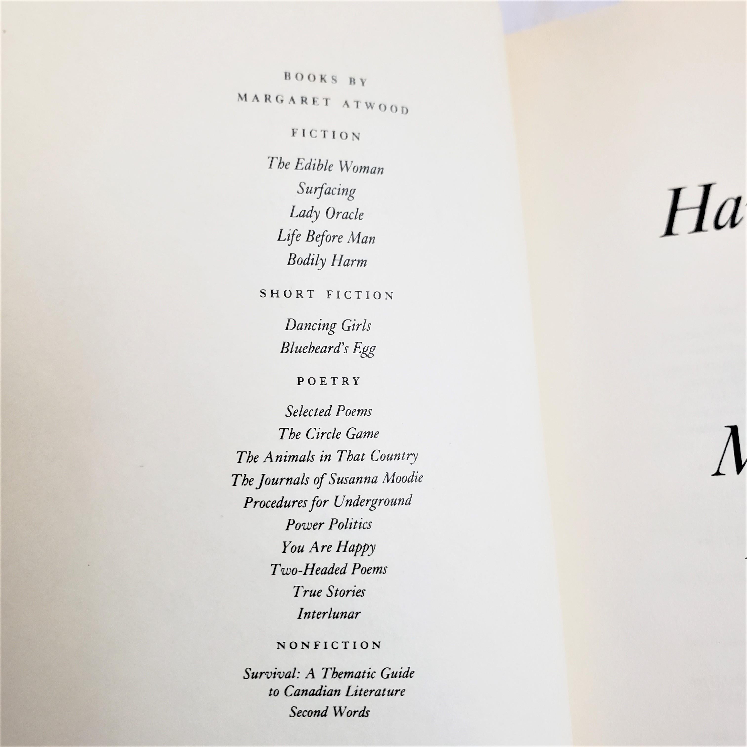 Fait à la machine Margaret Atwood, The Handmaid's Tale, autographiée, 1986 O.W. TOAD Ltd. U.S.A. en vente