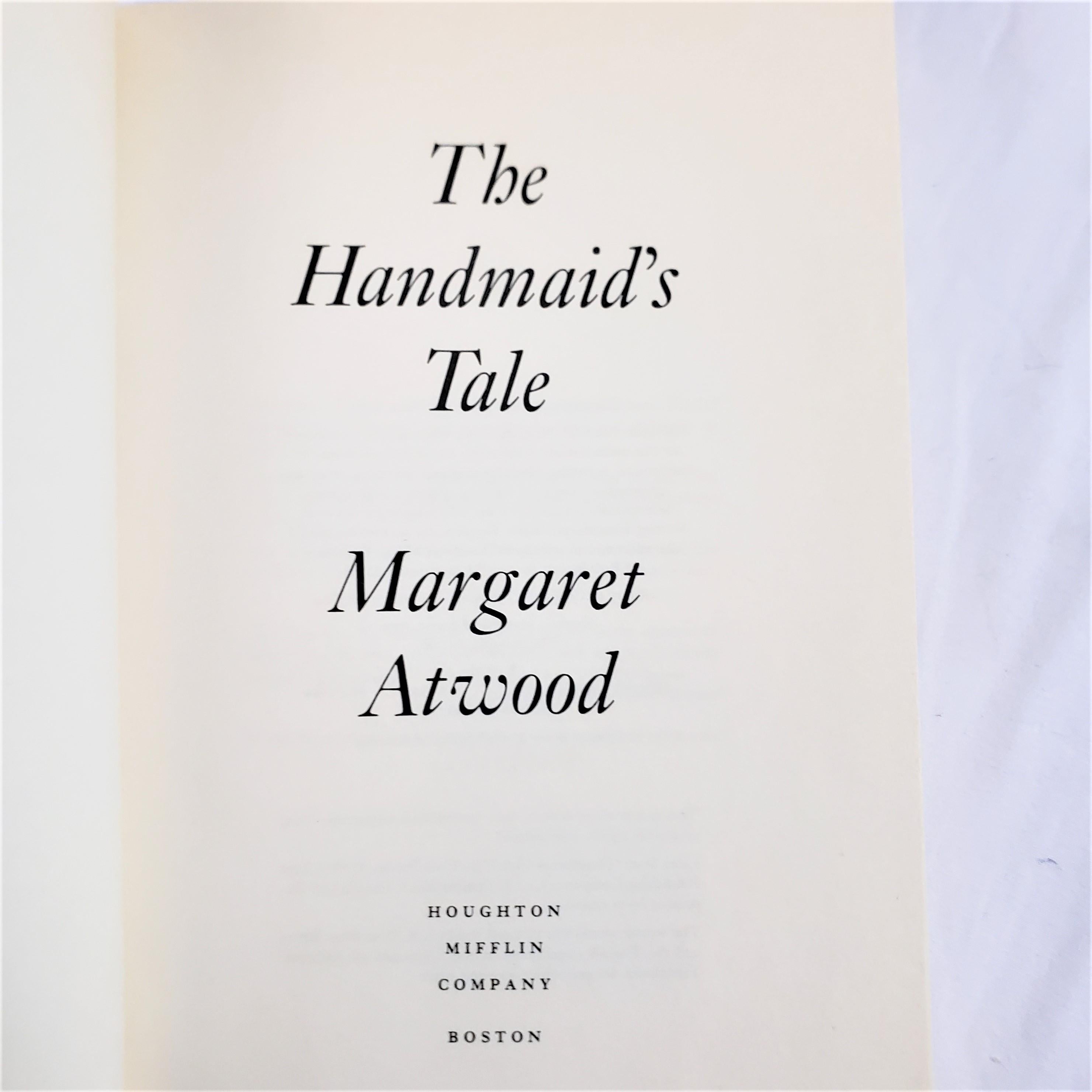 Modern Margaret Atwood Autographed 'The Handmaid's Tale' 1986 O.W. Toad Ltd. U.S.A. For Sale