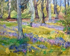 Bluebells in the Woods, post impressionist in the Scottish Colourist tradition