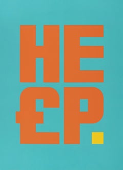 Hope -- Screen Print, Text Art by Margaret Calvert