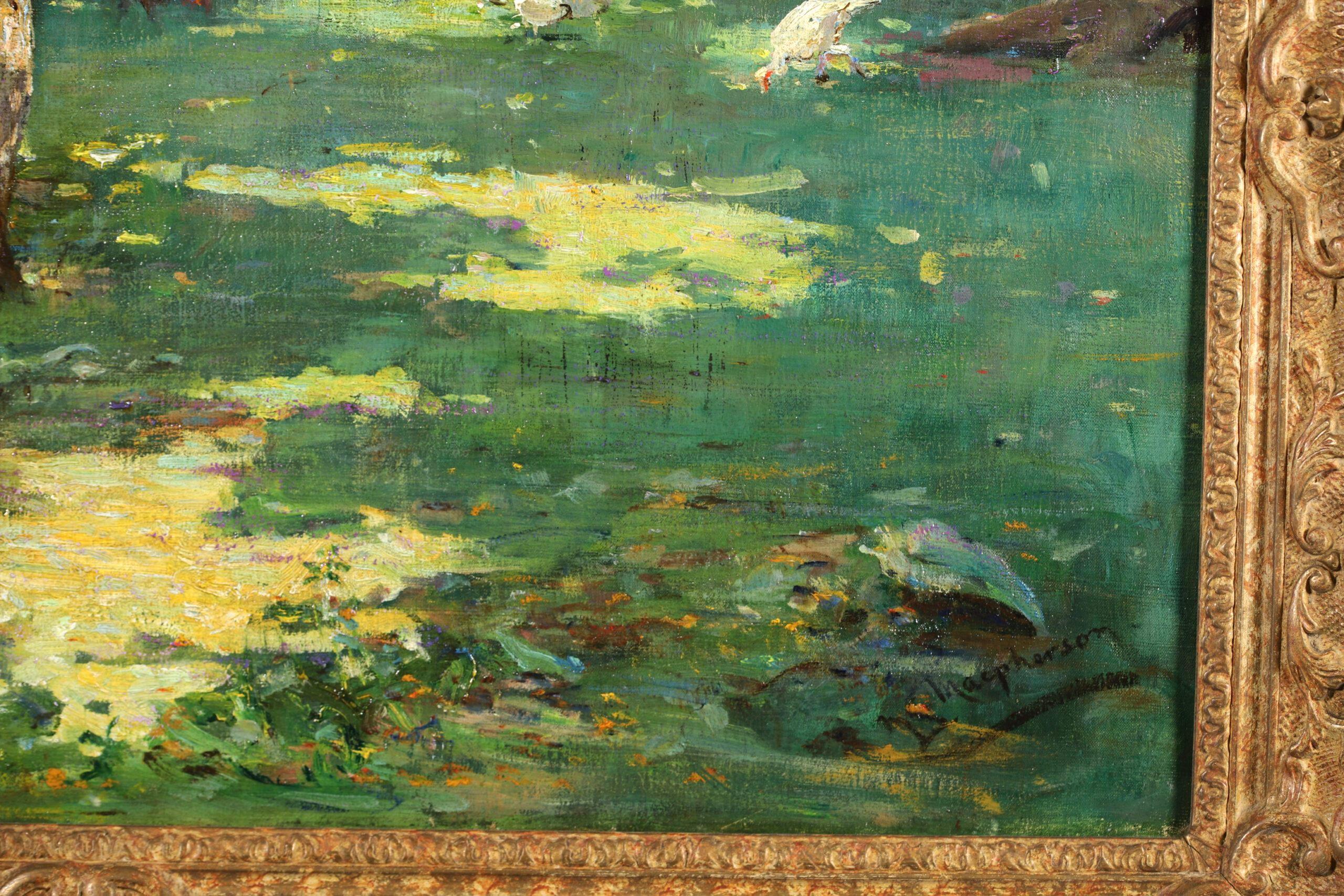 Dans le verger - Impressionist Landscape Oil by Margaret Campbell Macpherson  For Sale 3